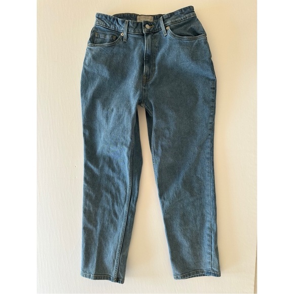 Everlane Women’s The Curvy Cheeky Jean Cropped High Waisted Light Wash Size 28 - Picture 2 of 11